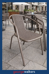 PR6513  Brown Outdoor Cafe Chairs - George Walkers Office Furniture Megastore