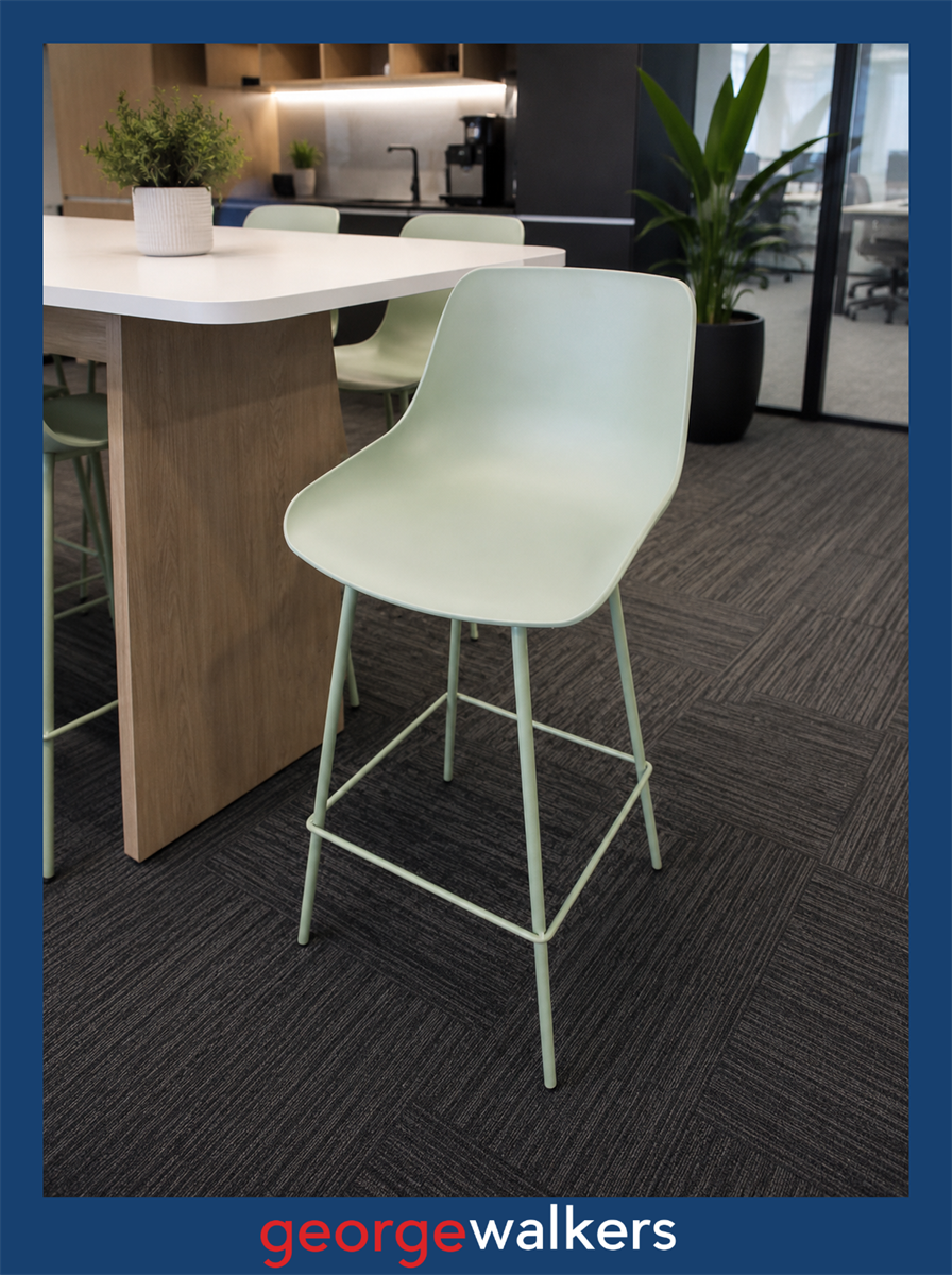 BARSTOOL – PALE GREEN – 75CM – MOULDED SEAT – PR6948