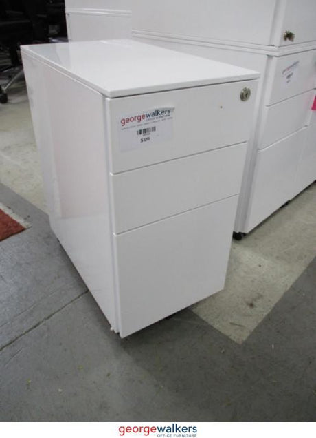 PR5028 - White Slimline Mobile Drawer - George Walkers Office Furniture Megastore