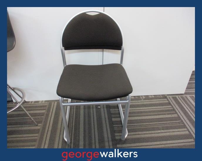 PR6328  Black  Stackable Reception Chair - George Walkers Office Furniture Megastore