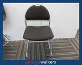 PR6328  Black  Stackable Reception Chair - George Walkers Office Furniture Megastore