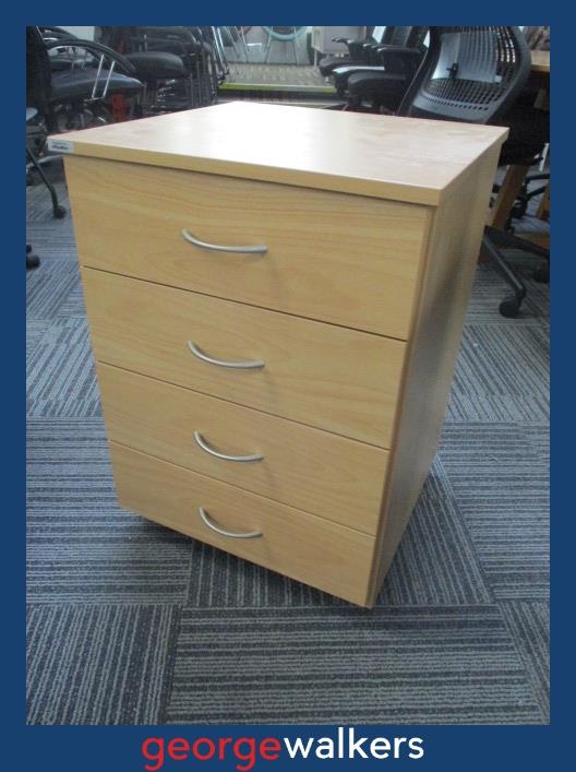 PR6737  Tawa Melteca  4 Drawer Mobile - George Walkers Office Furniture Megastore