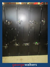6 Door Metal Locker with Keys Europlan Black