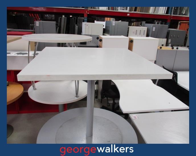 PR4832 - White Cafe Table - George Walkers Office Furniture Megastore