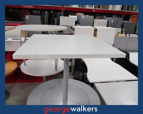 PR4832 - White Cafe Table - George Walkers Office Furniture Megastore