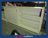 PR6017  White  Storage Cupboard & Shelving - George Walkers Office Furniture Megastore