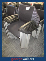 PR5664 - Black Mesh Stackable Meeting Chair - George Walkers Office Furniture Megastore