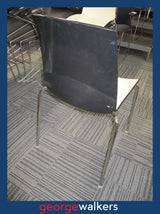 PR5523 - Black/White  Stackable Chair - George Walkers Office Furniture Megastore
