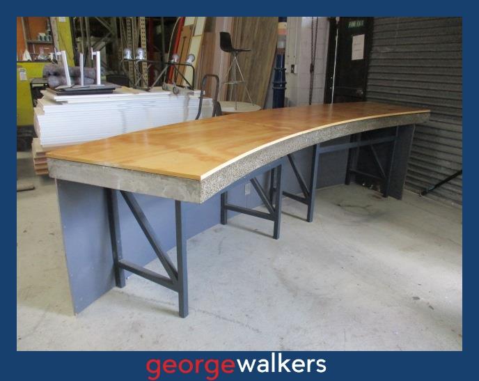 PR6519  Concrete  4M  Reception Counter - George Walkers Office Furniture Megastore
