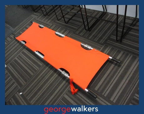 PR6061  Orange LINE2design Portable Aluminium Folding Stretcher - George Walkers Office Furniture Megastore
