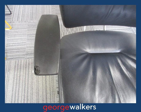 PR6326  Black Sitland Spirit Executive Office Chair - damaged armrest - George Walkers Office Furniture Megastore