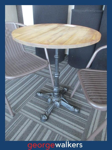 PR6514  Timber  Cafe Table and 2 Cafe Chairs