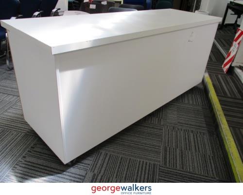 PR5633 - White/Woodgrain  Credenza - George Walkers Office Furniture Megastore