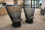 PR6510  Pair of Tom Dixon Black Fan Chairs - George Walkers Office Furniture Megastore