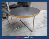 Coffee table - UFL - Round - Chrome cross base - RRP $700+-PR7045