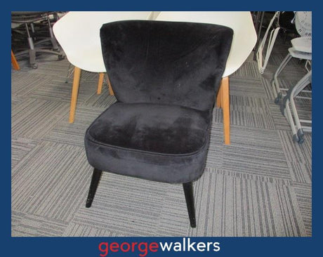 PR5883  Black Velvet  Kids Chair - George Walkers Office Furniture Megastore
