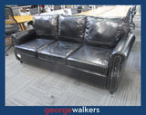 PR6758  High Gloss Black  3 Seater Commercial Couch