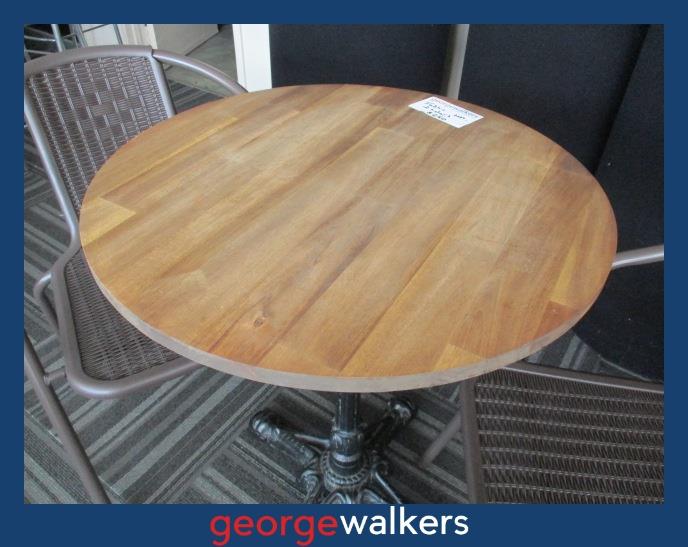 PR6514  Timber  Cafe Table and 2 Cafe Chairs - George Walkers Office Furniture Megastore