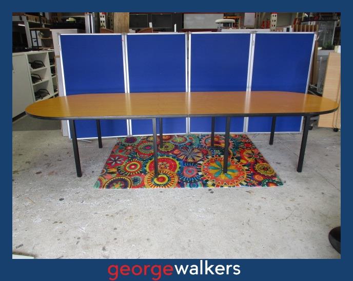 PR6214  2 Piece Boardroom Table 3.6M - Timber Veneer Top - George Walkers Office Furniture Megastore