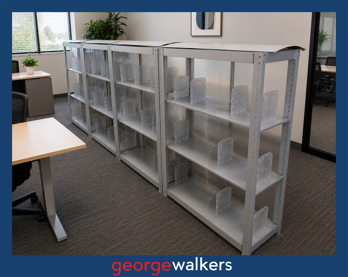 SHELVING – SET OF 4 – GREY – 3600MM – PR6835