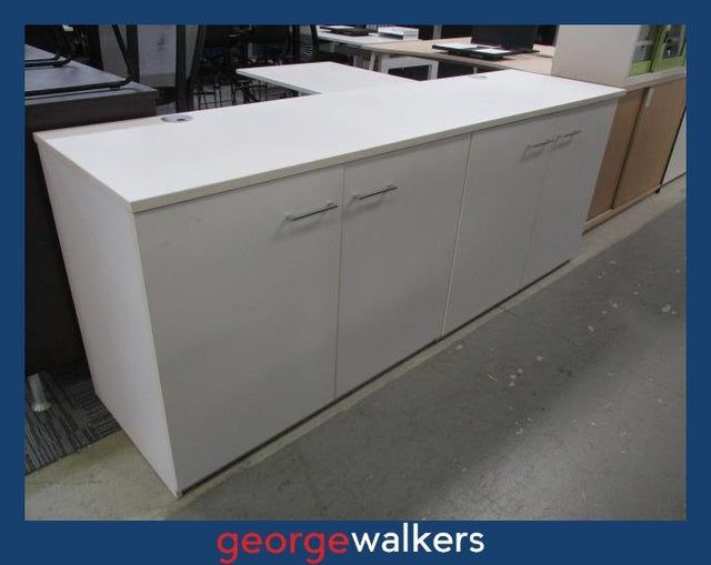 PR6383  White  Credenza Storage - George Walkers Office Furniture Megastore