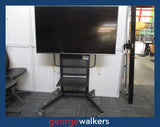 PR5996  Black LG 55" TV on Mobile Media Stand - George Walkers Office Furniture Megastore