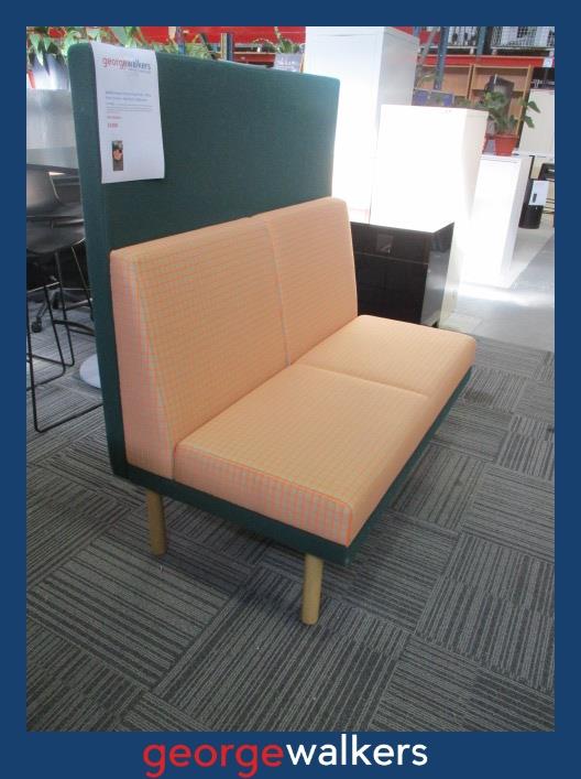 BOOTH SEAT – ACOUSTIC – ZENITH – HIGH BACK - TEAL – PR6858 - George Walkers Office Furniture Megastore