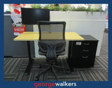 PR6036 Black  Ergonomic 5 Piece Complete Office Furniture Set - George Walkers Office Furniture Megastore
