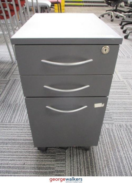 PR5491 - Grey Slimline Mobile Drawer - George Walkers Office Furniture Megastore