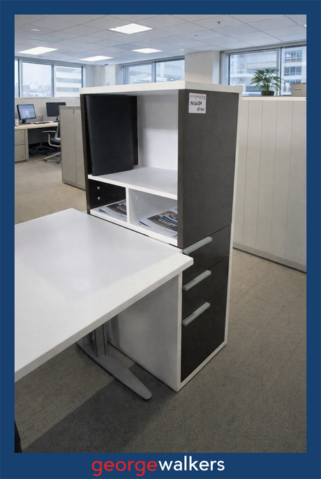 PR6650  Melteca  Office Storage Drawer & Shelf Unit - George Walkers Office Furniture Megastore