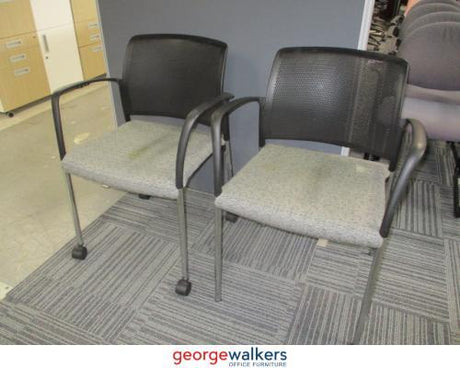 PR5282  - Black Damba Reception Chair - Pair - George Walkers Office Furniture Megastore