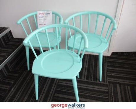 PR5790  Mint Green Billiani Timber Crafted Chair - George Walkers Office Furniture Megastore