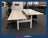 VL1  Maple  2 Person Electric Height Adjustable Pod Desk 1.8M - George Walkers Office Furniture Megastore