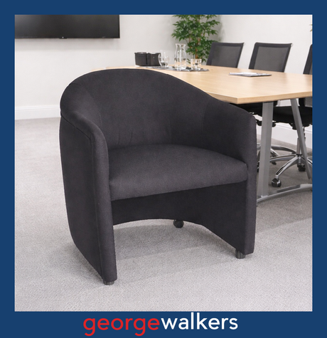 PR6006  Black Enzo Tub Chair - George Walkers Office Furniture Megastore