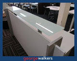 PR6368  Silver Strata Reception Desk - George Walkers Office Furniture Megastore