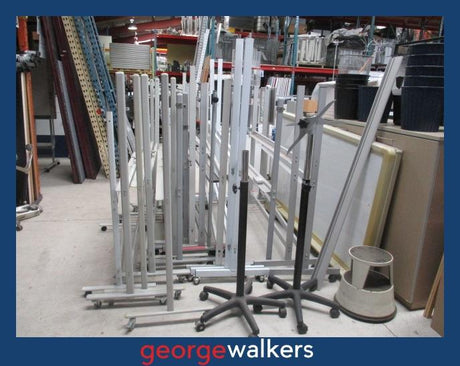 PR6676    Clearance Whiteboard Stands on Castors - George Walkers Office Furniture Megastore