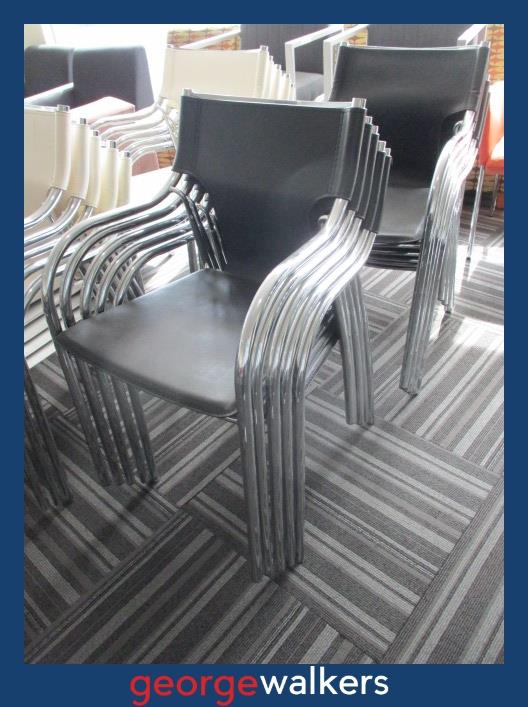PR5407 - Black Bolton Stackable Chair - George Walkers Office Furniture Megastore