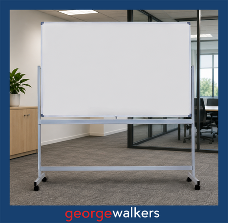 Whiteboard on Stand - Double Sided - 1800 x 900mm - N80458 - George Walkers Office Furniture Megastore