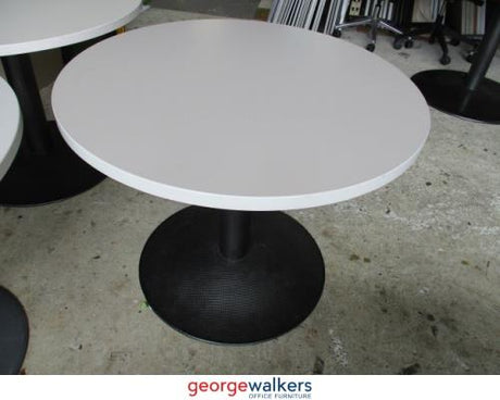 PR5528 - White  Round Table - George Walkers Office Furniture Megastore