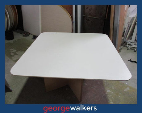 SD0013 - White Meeting Table - George Walkers Office Furniture Megastore