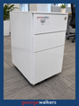 Mobile Drawer - Slimline - Metal - 300 x 520 x 600 mm - Glossy White - PR5028 - George Walkers Office Furniture Megastore