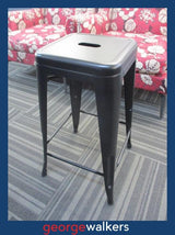 PR6551  Black  Industrial Metal Barstool - George Walkers Office Furniture Megastore