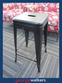 PR6551  Black  Industrial Metal Barstool - George Walkers Office Furniture Megastore