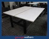 Desk - 2 person pod - Shared workstation - White/black - PR7048