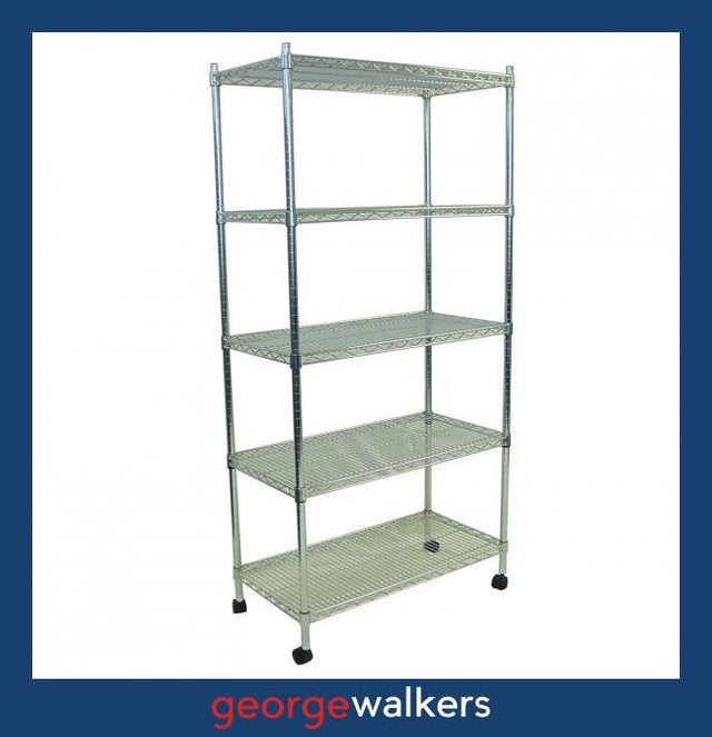 S1002  Chrome  Display Shelving - George Walkers Office Furniture Megastore