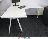 PR5759  White  Corner Workstation - George Walkers Office Furniture Megastore
