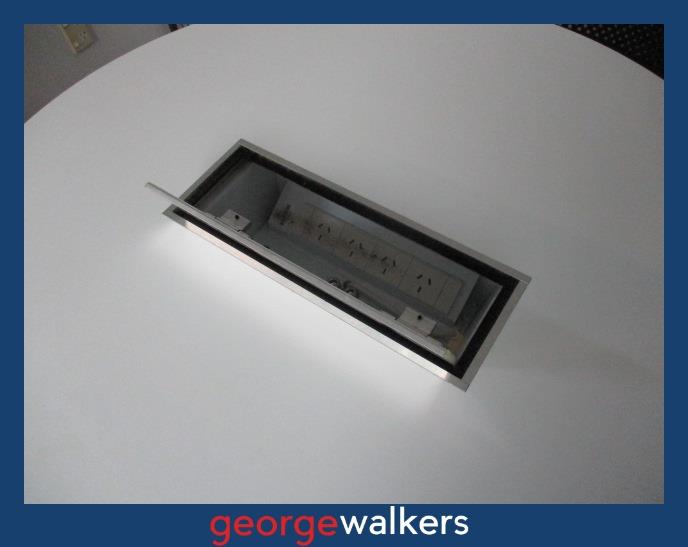 PR6198  White Melteca  Meeting Table - George Walkers Office Furniture Megastore
