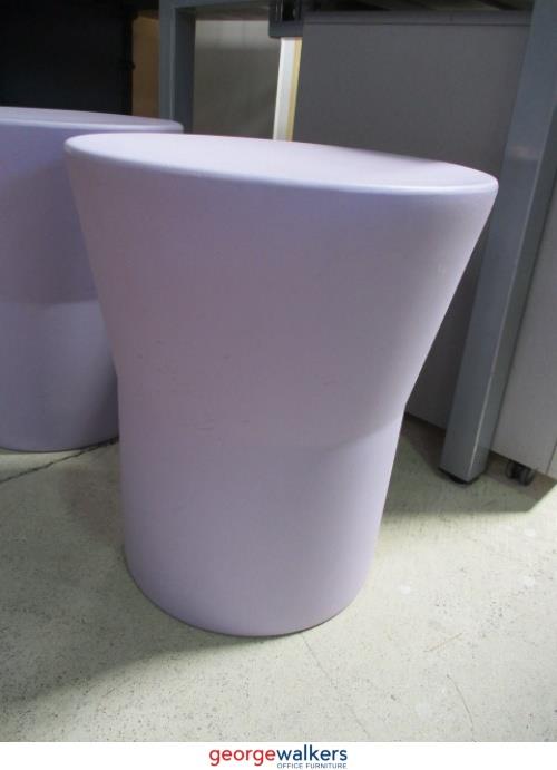 PR5699 - White Mauve Resin Stool - George Walkers Office Furniture Megastore