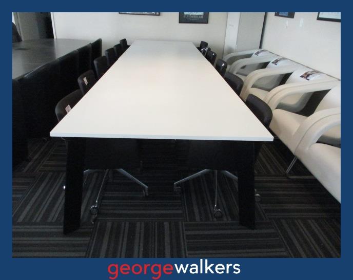 BOARDROOM TABLE – COMMERCIAL – WHITE – 5000 x 1200MM – PR6815