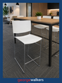 VL50  White  Barstool - George Walkers Office Furniture Megastore